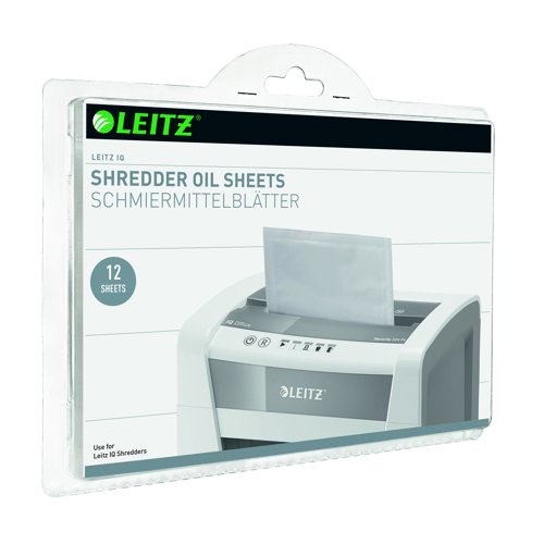 Leitz IQ Shredder Oil Sheets (Pack 12) 80070000