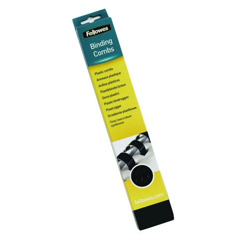 Fellowes Binding Combs 19mm Black (Pack 100) 5347705