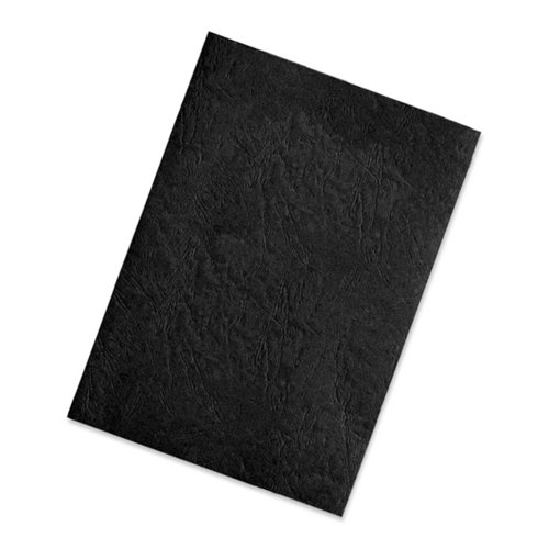 GBC Antelope Leather Look Binding Covers Plain A4 Black 250gsm (Pack 100) CE040010