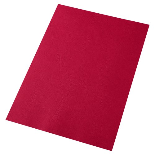 GBC Antelope Leather Look Binding Covers Plain A4 Red 250gsm (Pack 100) CE040030