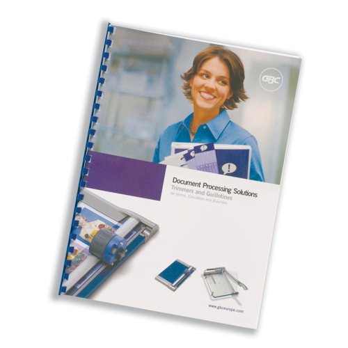 GBC Binding Cover Set A4 Clear/White Leathergrain (25 Pairs) CR140070