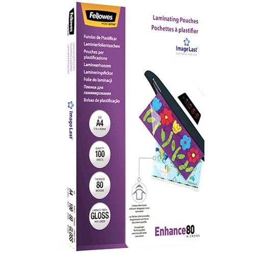 Fellowes ImageLast Laminating Pouch A4 2x80micron (Pack 100) 5306114