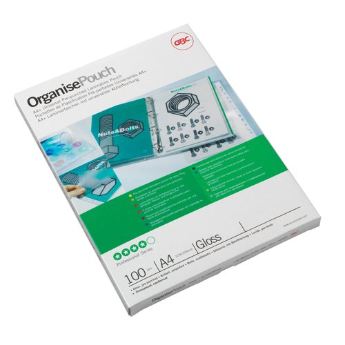 GBC Organise Laminating Pouch A4+ 2x125micron (Pack 100) 3743156