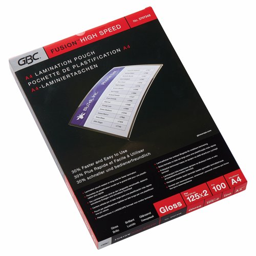 GBC Hi-Speed Laminating Pouch A4 2x125micron (Pack 100) 3747348