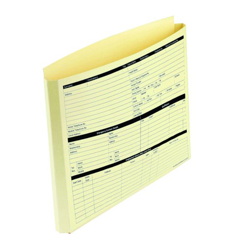 Personnel Wallet Extra Capacity Yellow (50) PWY02
