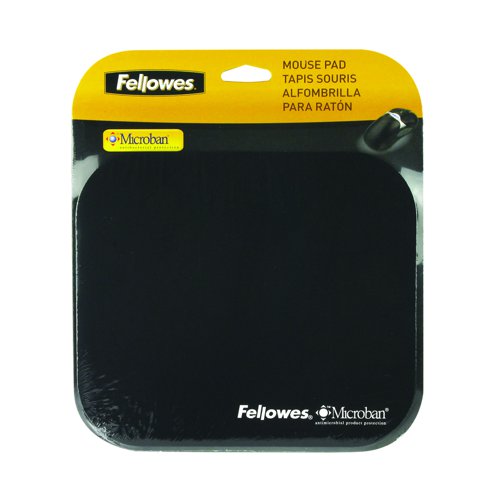 Fellowes Microban Mouse Pad Black 5933907