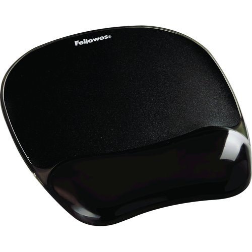 Fellowes Crystal Gel Mouse Pad Black 9112101