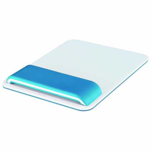 Leitz Ergo WOW Mouse Pad with Adjustable Wrist Rest Blue 65170036
