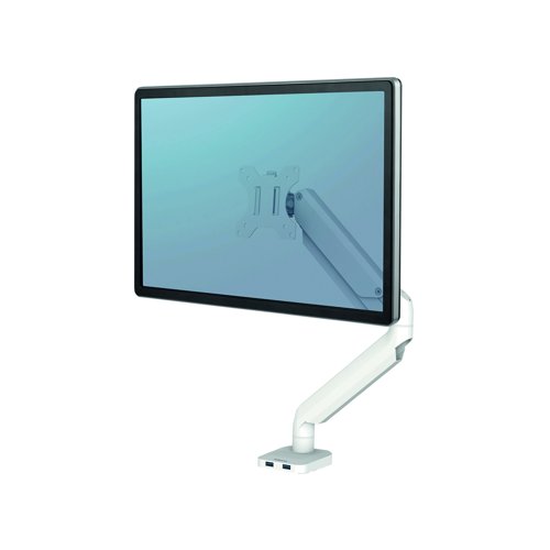 Fellowes Platinum Series Single Monitor Arm White 8056201
