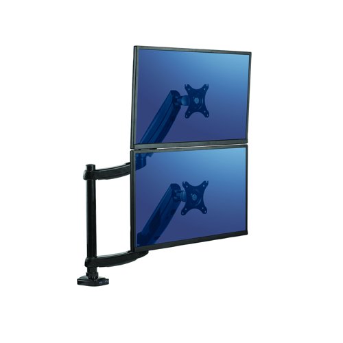 Fellowes Platinum Series Dual Stacking Monitor Arm Black 8043401