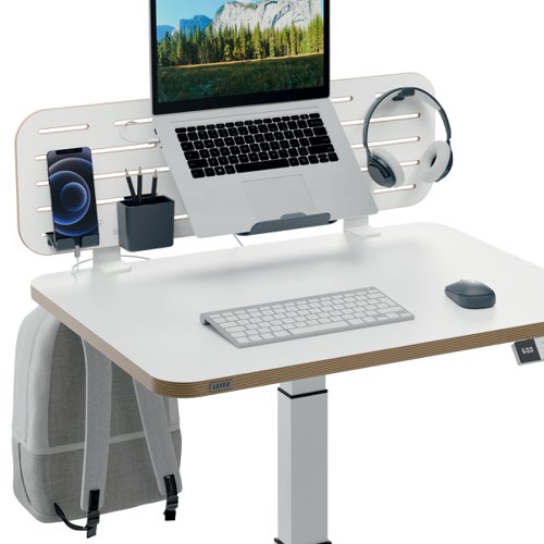Leitz Ergo Pegboard Desk Organiser with Laptop Holder 800x250mm 65490000