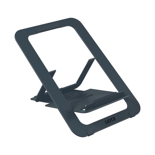 Leitz Ergo Aluminium Ultra-Flat Adjustable Laptop Stand Dark Grey 63460089