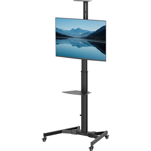 Fellowes Mobile TV Stand on Wheels Black 100136877