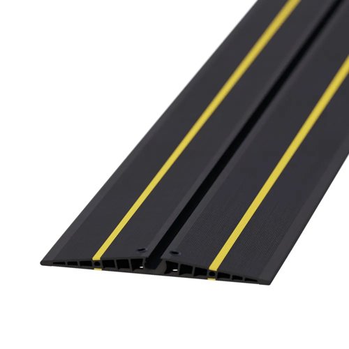 D-Line Ultra Cable Cover 1m Black & Yellow 18mm Channel UCC-BLK