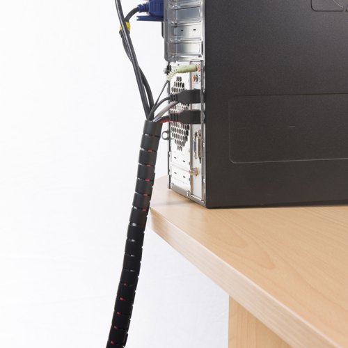 D-Line Cable Zipper 25mm Diameter 2.5m Black CZ252.5B