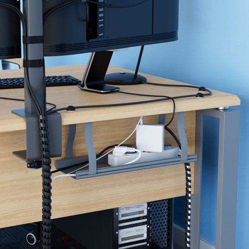 D-Line Desk Cable Organiser Kit Black DCK
