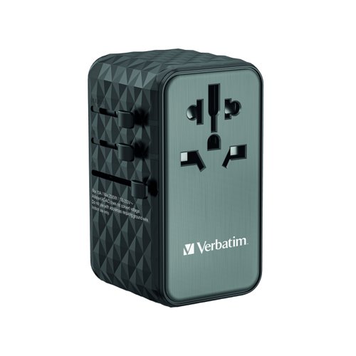Verbatim UTA-06 GaN Universal Travel Adapter Black 32121