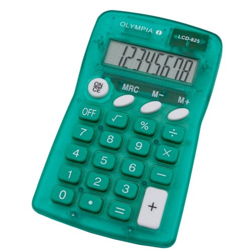 Pocket Calculator 8 Digit Green 8480