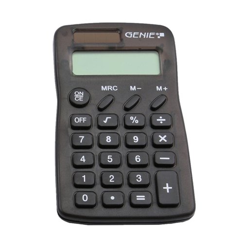 Pocket Calculator 8 Digit Black 12592