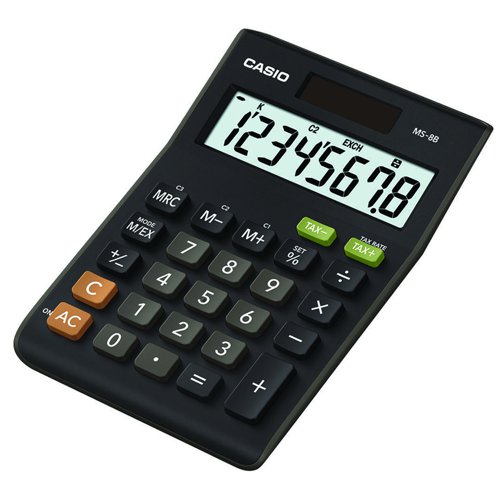 Casio Desk Calculator Tax & Currency Function 8 Digit MS-8B