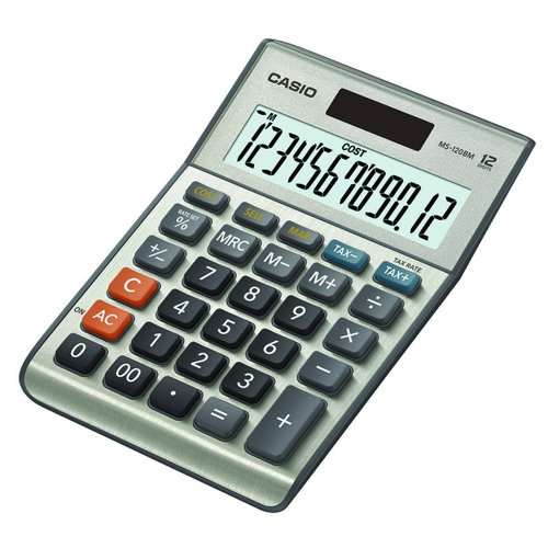 Casio Desk Calculator 12 Digit Metallic MS-120BM