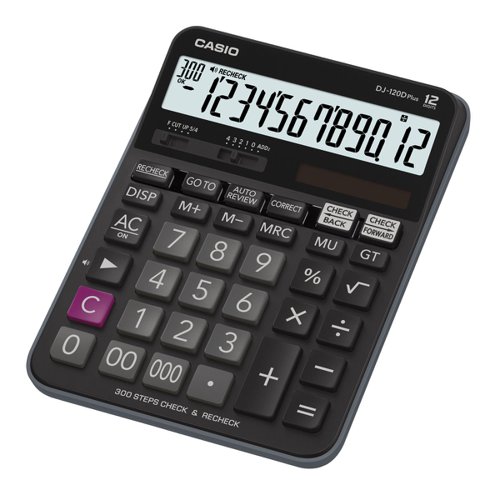 Casio Large Desk Calculator 12 Digit DJ-120DPLUS