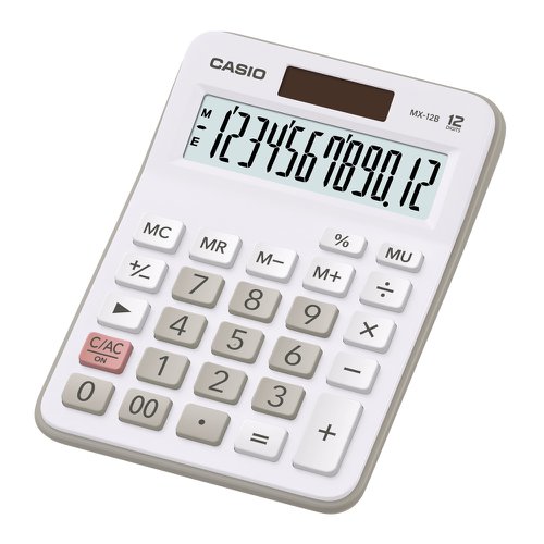 Casio Desktop Calculator 12 Digit MX-12B WE
