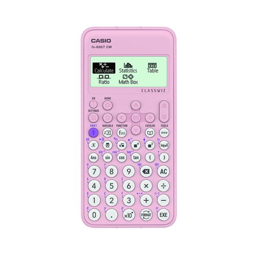 Casio Classwiz Battery Powered Scientific Calculator Pink FX-83GTCW-PK-W-UT
