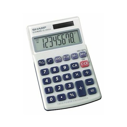 Sharp Handheld Calculator 8 Digit EL240SAB