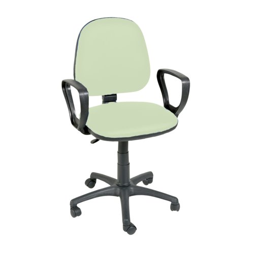 Hygihub Antibacterial Vinyl Operator Chair Fixed Arms Mint Green SCVBCA-MINT