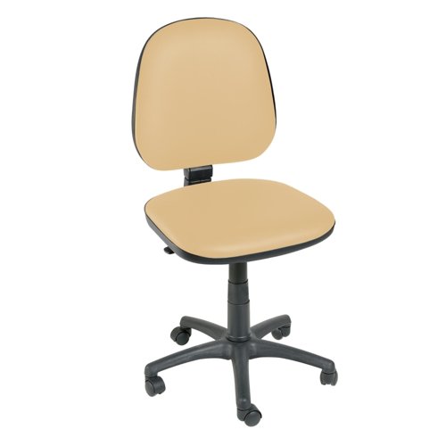 Hygihub Antibacterial Vinyl Operator Chair No Arms Beige SCVBC-BEIGE