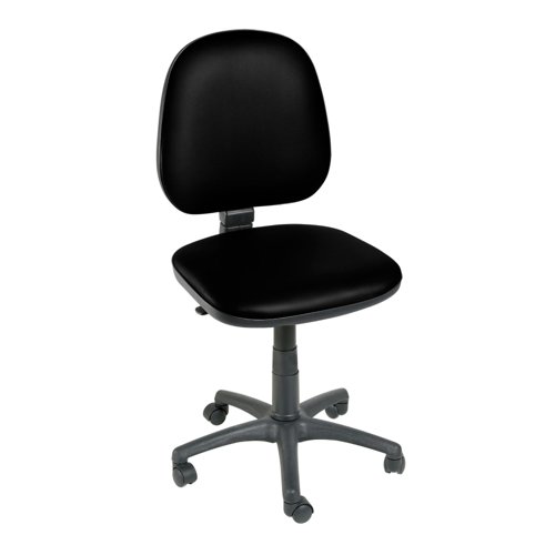 Hygihub Antibacterial Vinyl Operator Chair No Arms Black SCVBC-BLACK