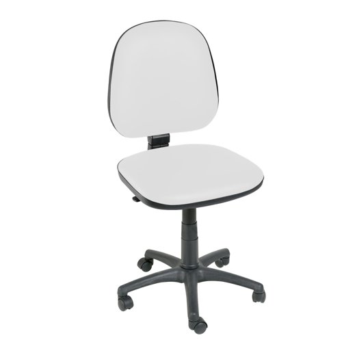 Hygihub Antibacterial Vinyl Operator Chair No Arms White SCVBC-WHITE