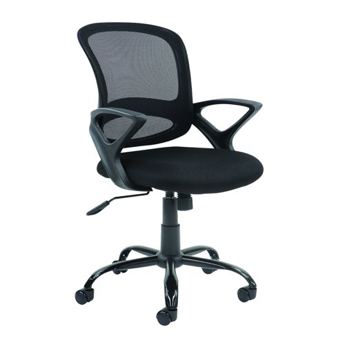 Tyler Mesh Back Operator Chair Black Frame/Black Mesh TYL-300T1-K
