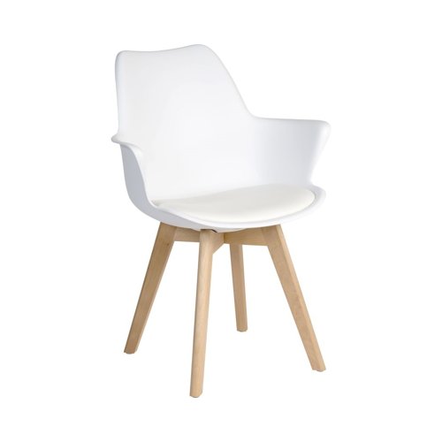Skandi Indoor Cafe Chair (Pack 2) White 8700