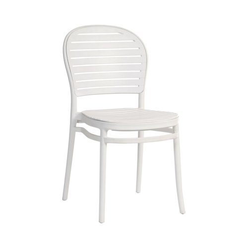 Skandi Indoor/Outdoor Cafe Chair White (Pack 2) 8500
