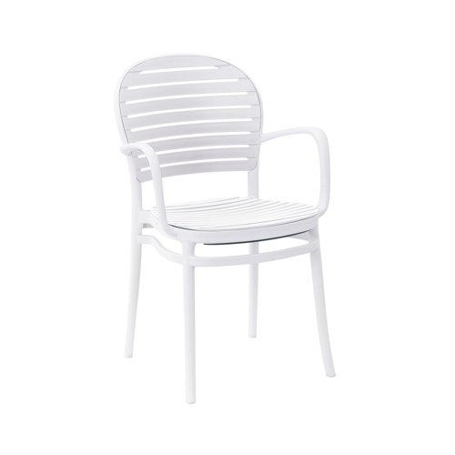Skandi Indoor/Outdoor Cafe Arm Chair White (Pack 2) 8600