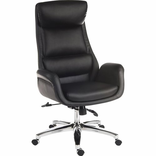 Teknik Office Ambassador Leather Look Reclining Chair Black 6949