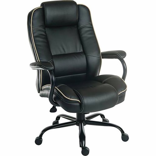 Teknik Office Goliath Duo Heavy Duty Leather Executive Chair Black 6925BLK