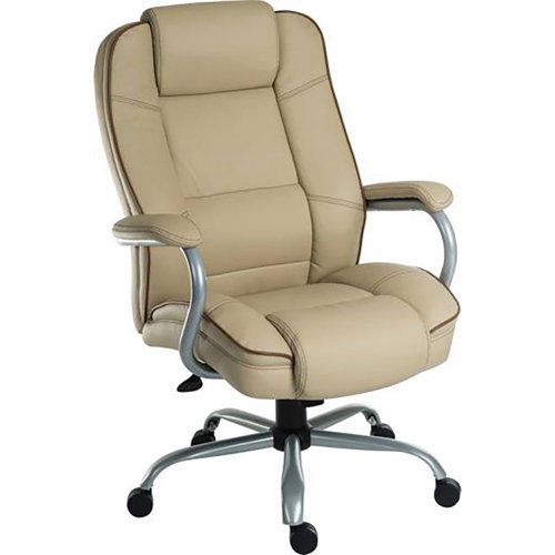 Teknik Office Goliath Duo Heavy Duty Leather Executive Chair Cream 6925CRE