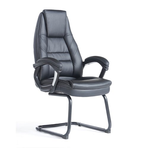 Noble Executive Visitors Chair Black Faux Leather NBO100C1