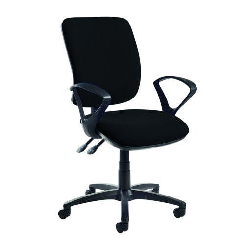 Senza Asynchro Operator Chair Fixed Arms Black SH43-000-BLK