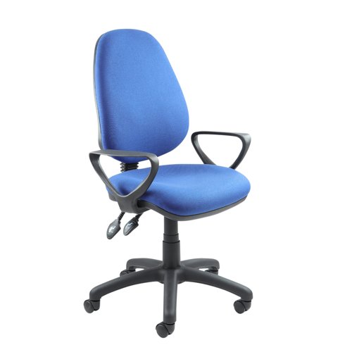 Vantage 101 High Back Operator Chair Fixed Arms Blue V101-00-B