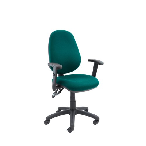 Vantage 102 High Back Operator Chair Adjustable Arms Forest Green V102-00-FG