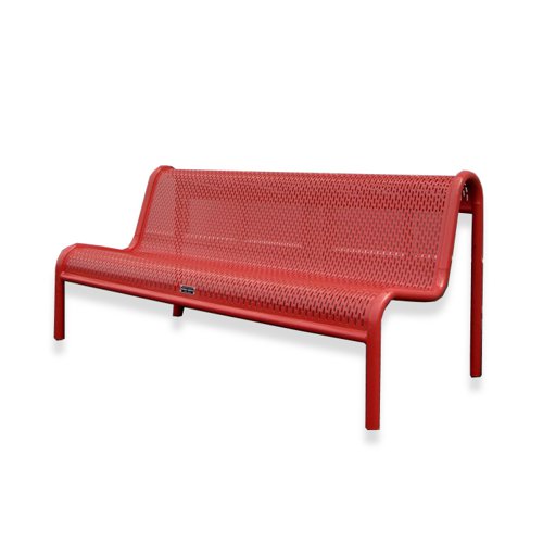 Outdoor Perforated Metal School Bench with Tubular Frame MA.O11