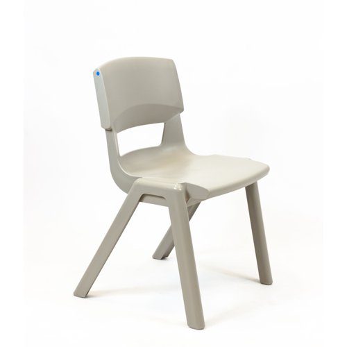 Postura+ One Piece Polypropylene Classroom Chair Size 1 260mm Ash Grey