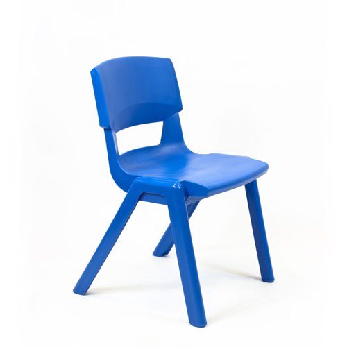 Postura+ One Piece Polypropylene Classroom Chair Size 4 380mm Ink Blue