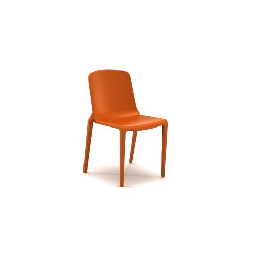 Hatton All Weather Stacking Dining Chair Tangerine Fizz HATT/PTF