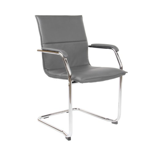 Essen Conference/Meeting Chair Grey Faux Leather ESS100S2-G