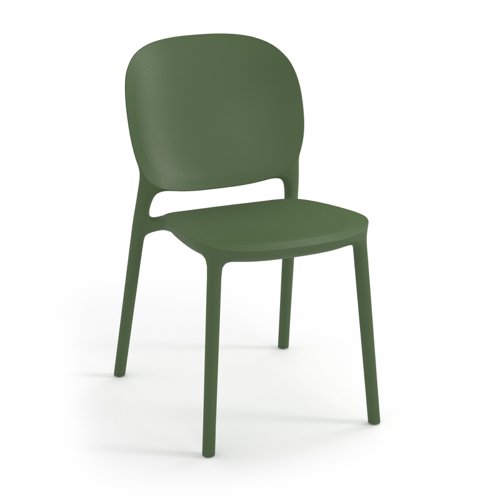 Everly Multipurpose Chair No Arms Olive Green (Pack 2) EVE100H-OL